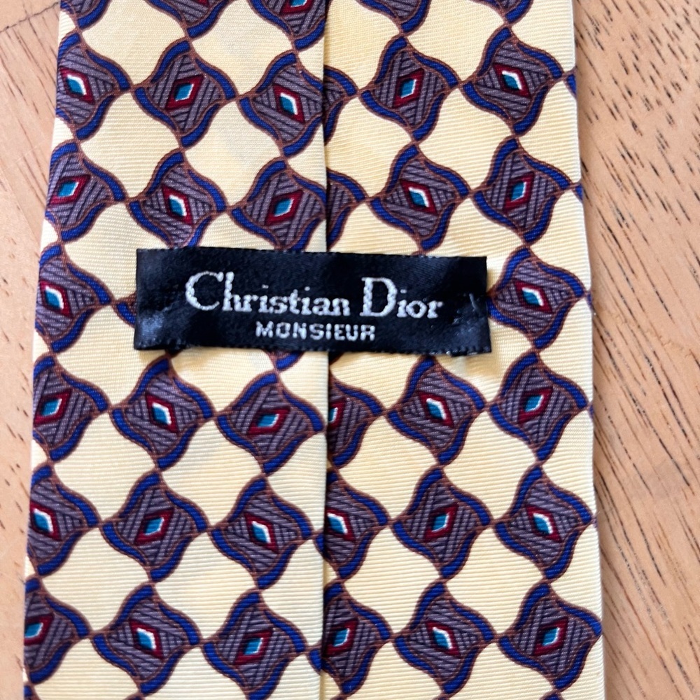 Christian Dior Monsieur Necktie Luxury Fashion Elegance 100% Silk - Picture 2 of 5